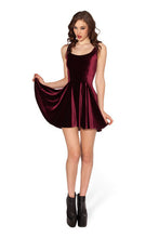 VELVET MULLED WINE EVIL CHEERLEADER 2.0 Women Clothing Party Evening Elegant 2015 Velvet Skater Dresses Pleated Dresses