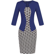 Women One-Piece Faux Jacket 2016 Bodycon Women Fashion Sheath Dress Office Lady Patchwork Tunic Knee Length Work Pencil Dresses