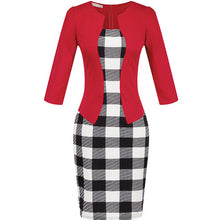 Women One-Piece Faux Jacket 2016 Bodycon Women Fashion Sheath Dress Office Lady Patchwork Tunic Knee Length Work Pencil Dresses