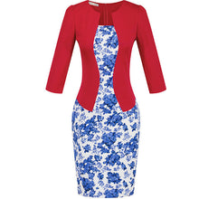 Women One-Piece Faux Jacket 2016 Bodycon Women Fashion Sheath Dress Office Lady Patchwork Tunic Knee Length Work Pencil Dresses