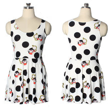 2017 New Sexy Women dress Cartoon Casual Dress Adventure Time SKATER DRESS Pleated Sun Dress