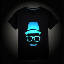Girls Boys T-Shirts 100% Cotton Summer Children Tops Kids Hip Hop Neon Print Party Club Night Light Punk Top Tee For Teenager