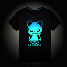 Girls Boys T-Shirts 100% Cotton Summer Children Tops Kids Hip Hop Neon Print Party Club Night Light Punk Top Tee For Teenager