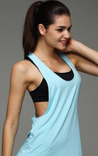8 Colors Summer Sexy Women's Tank Tops Quick Drying Loose Brethable Fitness Sleeveless Vest Workout Top Exercise T-shirt 1033