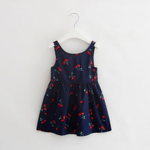 Cute Print Children Princess Dresses Baby Girls A-Line Lovely Sleeveless Summer Dress Kids Girls Cotton Bow Decor Clothes