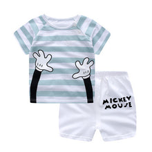 2017 Children's clothing set cartoon T-shirt + shorts 2pcs/set baby boy's suit set Kids short sleeve cotton 3M-3T