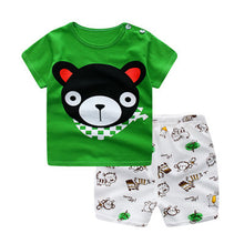 2017 Children's clothing set cartoon T-shirt + shorts 2pcs/set baby boy's suit set Kids short sleeve cotton 3M-3T