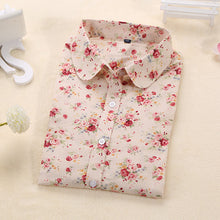 Clearance! Women Blouses Turn Down Collar Floral Blouse Long Sleeve Shirt Women Camisas Femininas Women Tops And Blouses Fashion