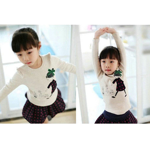 Kids Toddler Clothes Baby Girls Clothing Cartoon Girl Print Long Sleeve T shirts Casual Blouse Tops Children's Clothing