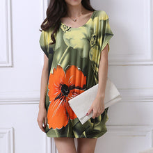 2017 new women T Shirt Dress Plus Size Women mini dress short sleeve Loose Casual Tops print tunic dresses large big  4xl 5xl