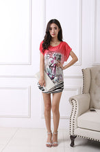 2017 new women T Shirt Dress Plus Size Women mini dress short sleeve Loose Casual Tops print tunic dresses large big  4xl 5xl