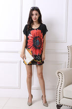 2017 new women T Shirt Dress Plus Size Women mini dress short sleeve Loose Casual Tops print tunic dresses large big  4xl 5xl