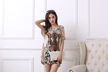 2017 new women T Shirt Dress Plus Size Women mini dress short sleeve Loose Casual Tops print tunic dresses large big  4xl 5xl