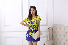 2017 new women T Shirt Dress Plus Size Women mini dress short sleeve Loose Casual Tops print tunic dresses large big  4xl 5xl