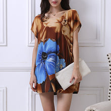 2017 new women T Shirt Dress Plus Size Women mini dress short sleeve Loose Casual Tops print tunic dresses large big  4xl 5xl