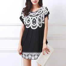 2017 new women T Shirt Dress Plus Size Women mini dress short sleeve Loose Casual Tops print tunic dresses large big  4xl 5xl
