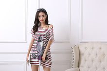 2017 new women T Shirt Dress Plus Size Women mini dress short sleeve Loose Casual Tops print tunic dresses large big  4xl 5xl
