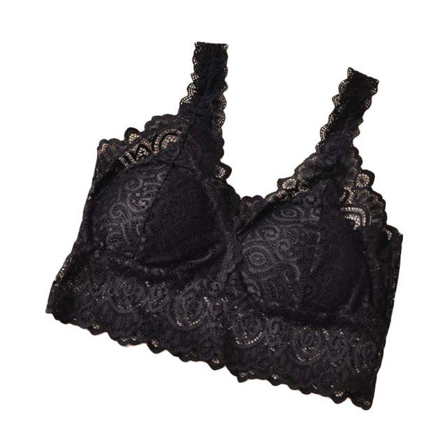 Sexy Women Padded Bralette Tank Tops Underwear Lace Floral Bra Crop Tops