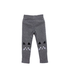 New Toddler Baby Girls Kids Skinny Pants Cute Cat Print Stretchy Warm Leggings