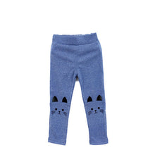 New Toddler Baby Girls Kids Skinny Pants Cute Cat Print Stretchy Warm Leggings