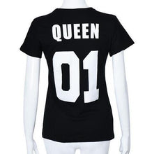 BKLD New 100% Cotton Matching T shirt King 07 Queen 07 Prince Princess Letter Print Shirts,Casual Men/Women Lovers Tops Newborn