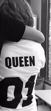 BKLD New 100% Cotton Matching T shirt King 07 Queen 07 Prince Princess Letter Print Shirts,Casual Men/Women Lovers Tops Newborn