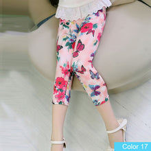 Hot summer 2016 kids new arrive 7th fashion girls leggings print flowers girls pants childrens trousers
