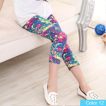 Hot summer 2016 kids new arrive 7th fashion girls leggings print flowers girls pants childrens trousers