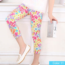 Hot summer 2016 kids new arrive 7th fashion girls leggings print flowers girls pants childrens trousers