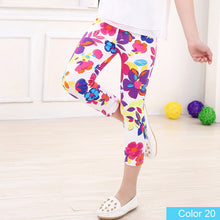 Hot summer 2016 kids new arrive 7th fashion girls leggings print flowers girls pants childrens trousers