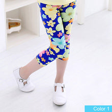 Hot summer 2016 kids new arrive 7th fashion girls leggings print flowers girls pants childrens trousers