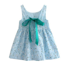 2017 Girl Summer Dress Kids Sleeveless Printing Pattern cotton Vestidos Children Clothes