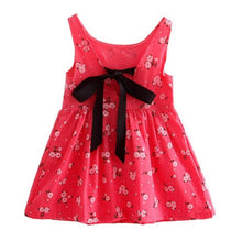 2017 Girl Summer Dress Kids Sleeveless Printing Pattern cotton Vestidos Children Clothes
