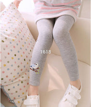 Hot Sales Baby Kids Girls Cotton Pants Embroidery Bird Warm Stretchy Leggings Trousers