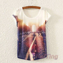 KaiTingu 2017 Brand New Fashion Spring Summer Harajuku Women T Shirt Tops Cute Eiffel Tower Print T-shirt For Women Ladies