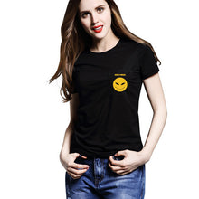 2017 Summer T-shirt Women Casual Lady Top Tees Cotton Tshirt Female Brand Clothing T Shirt Printed Pocket Cat Top Cute Tee S-4XL