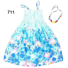 2016 Summer kids clothing girls New 2-11Y children beach dresses for girls fashion bohemian style girls dresses free necklace