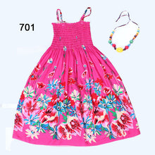 2016 Summer kids clothing girls New 2-11Y children beach dresses for girls fashion bohemian style girls dresses free necklace