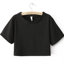 2016 Harajuku T Shirt Women Casual Fitness Crop Top Hot Sale 6 Color Sexy Cropped Top Casual Women T-Shirt Plain Loose Crop Tops