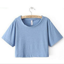 2016 Harajuku T Shirt Women Casual Fitness Crop Top Hot Sale 6 Color Sexy Cropped Top Casual Women T-Shirt Plain Loose Crop Tops
