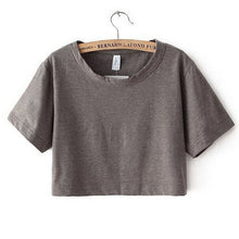 2016 Harajuku T Shirt Women Casual Fitness Crop Top Hot Sale 6 Color Sexy Cropped Top Casual Women T-Shirt Plain Loose Crop Tops