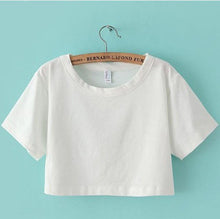 2016 Harajuku T Shirt Women Casual Fitness Crop Top Hot Sale 6 Color Sexy Cropped Top Casual Women T-Shirt Plain Loose Crop Tops