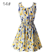 S M L XL XXL XXXL 2016 Summer Women Casual Bohemian Floral Sundress Printed Sleeveless Beach Chiffon Dress