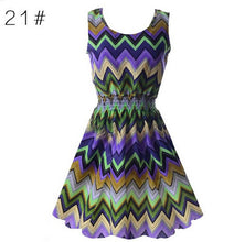 S M L XL XXL XXXL 2016 Summer Women Casual Bohemian Floral Sundress Printed Sleeveless Beach Chiffon Dress