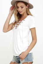 Fashion Women T-shirts Short Sleeve Sexy Deep V Neck Hollow Out  T Shirt Women Casual Lace Up Basic Female Tops 5XL Plus Size
