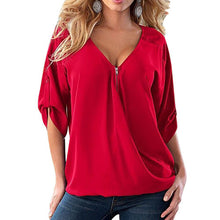 2016 New Arrival Casual Solid Color Half Sleeves Female Tops Regular Natural V-neck Summer  Women T shirts Summer Tops 5XL