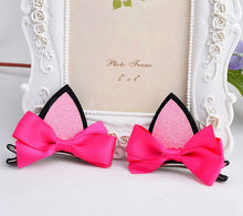 2 pieces =1 pair children baby girls hair accessories clip Kids hairpins barrettes Bow headwear flower  cat ears hairpin