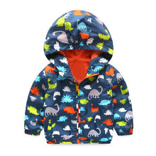 Acitonclub 2016 Baby Boys Jackets Children Hooded Dinosaur Printed Boys Outerwear 2-6T Kids Windbreaker Spring Autumn Clothes