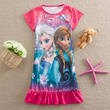 Elsa Dress Snow Queen Kids Summer Cartoon Anna Flounced Dresses For Girls Party Princess Cinderella Costume Children's Clothes