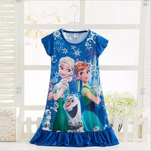 Elsa Dress Snow Queen Kids Summer Cartoon Anna Flounced Dresses For Girls Party Princess Cinderella Costume Children's Clothes